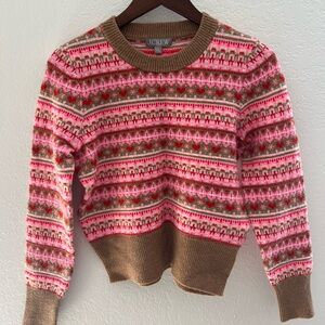 JCrew Size XS Pink Patterned Sweater